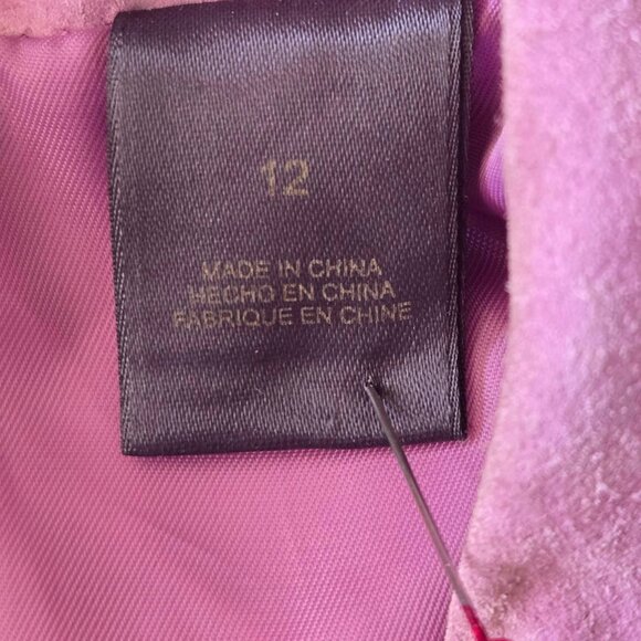 Size 12 Liz Claiborne Rose Color Button Front Sued Jacket/Blazer - Picture 8 of 10